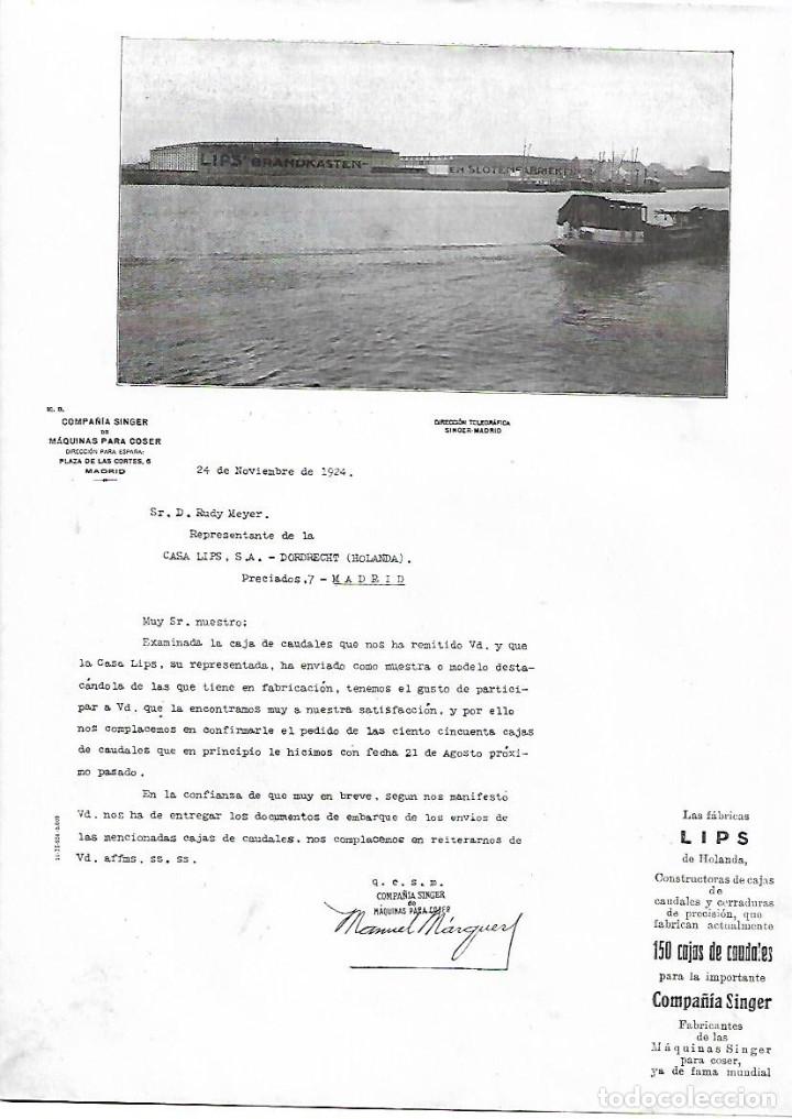 Collectionnisme: A&Ntilde;O 1924 RECORTE PRENSA REPORTAJE PUBLICIDAD COMPA&Ntilde;IA SINGER MAQUINAS DE COSER CAJA CAUDALES