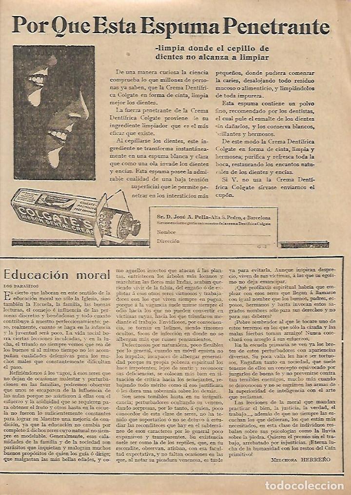 Collectionnisme: A&Ntilde;O 1929 RECORTE PRENSA PUBLICIDAD ESPUMA DENTIFRICA COLGATE COLGATE'S CREMA DENTIFRICO