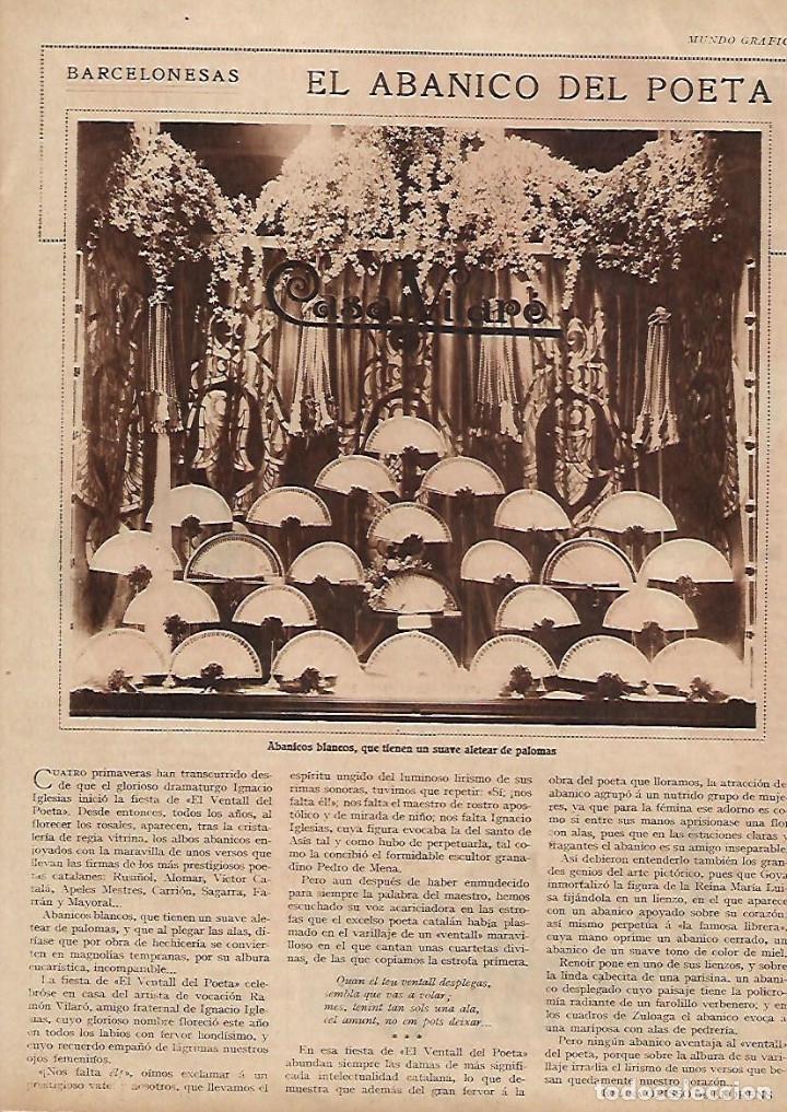 Collectionnisme: A&Ntilde;O 1929 RECORTE PRENSA EL ABANICO DEL POETA EL VENTALL ABANICOS BLANCOS