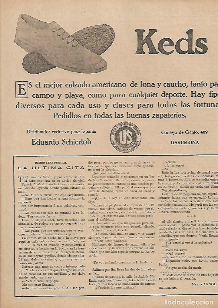 Sammelleidenschaft Papier: A&Ntilde;O 1929 RECORTE PRENSA PUBLICIDAD ZAPATOS KEDS CALZADO AMERICANO DE LONA Y CAUCHO