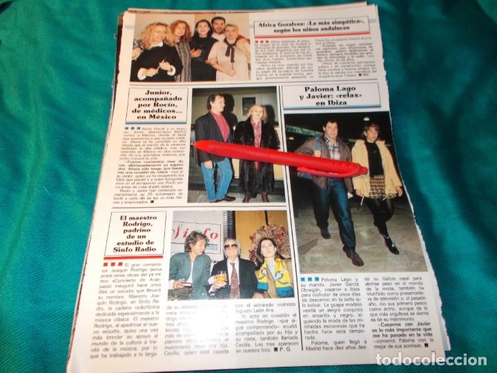 Coleccionismo: RECORTE : ROCIO DURCAL Y JUNIOR. PALOMA LAGO. MAESTRO RODRIGO. SEMANA, FBRO 1995(#)