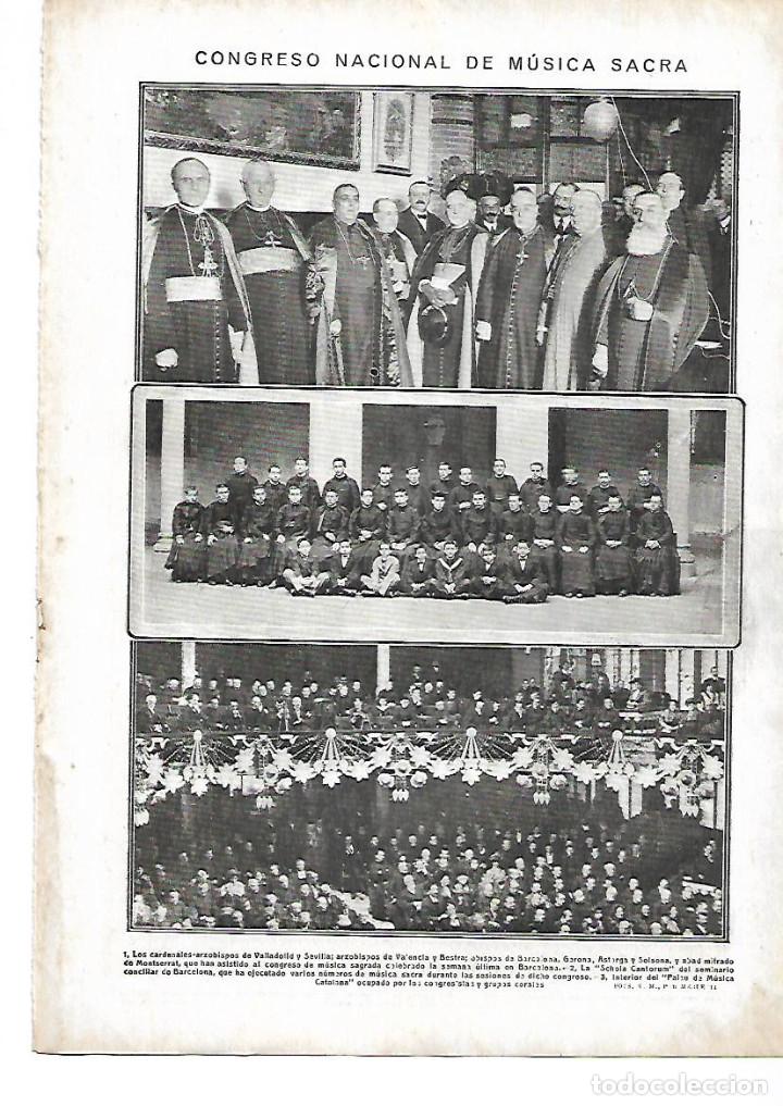 Collectionnisme: A&Ntilde;O 1912 HOJA NOTICIA CONGRESO MUSICA SACRA PALAU MUSICA BARCELONA SCHOLA CANTORUM OBISPOS