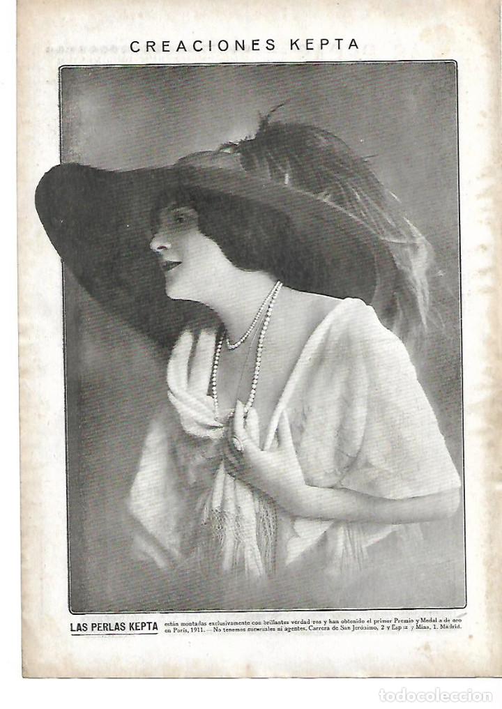 Collectionnisme: A&Ntilde;O 1912 RECORTE PRENSA PUBLICIDAD CREACIONES PERLAS KEPTA JOYAS JOYERIA COLLAR