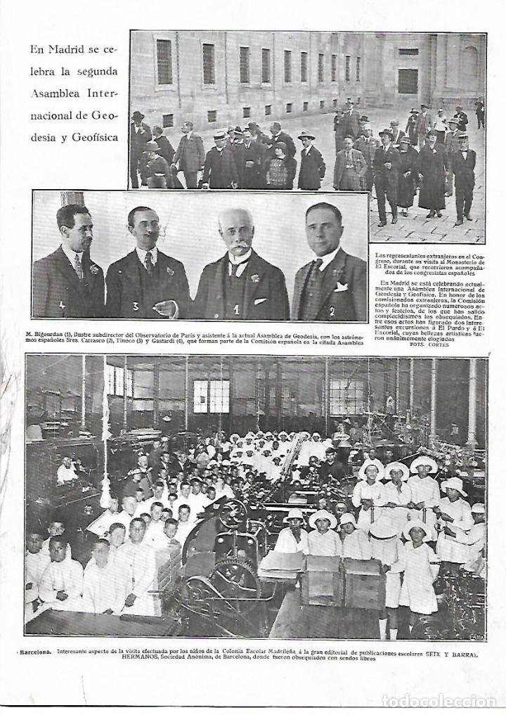 Coleccionismo: A&Ntilde;O 1924 RECORTE PRENSA VISITA NI&Ntilde;OS COLONIA ESCOLAR MADRID A EDITORIA SEIX BARRAL DE BARCELONA