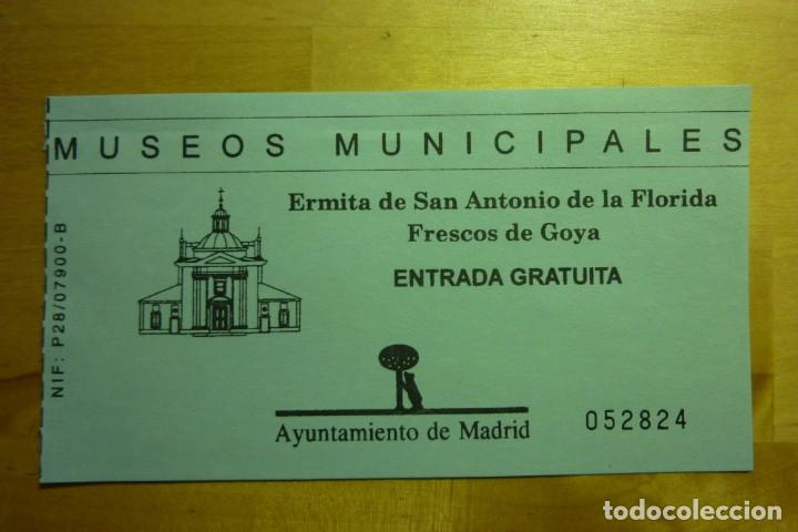 Sammelleidenschaft Papier: Entrada Ermita de San Antonio de la Florida Frescos de Goya Madrid Turismo Museos Municipales