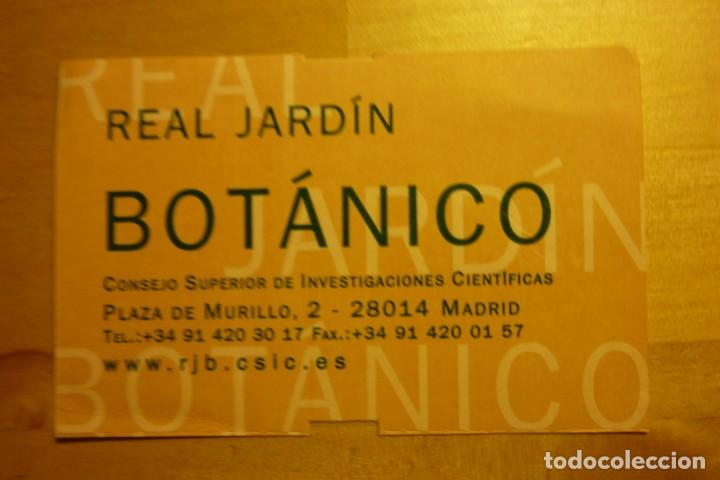 Coleccionismo: Entrada Real Jard&iacute;n Bot&aacute;nico de Madrid CSIC - Turismo Ciencia Museos Jardines hist&oacute;ricos