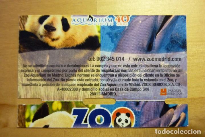 Coleccionismo: Entrada Parque Zool&oacute;gico de Madrid Zoo Casa de Campo - Turismo Parques Fauna Oso panda Delfines