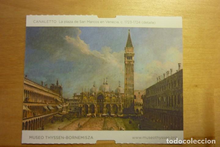 Coleccionismo: Entrada Museo Thyssen Bornemisza Madrid Turismo Canaletto Plaza de San Marcos de Venecia