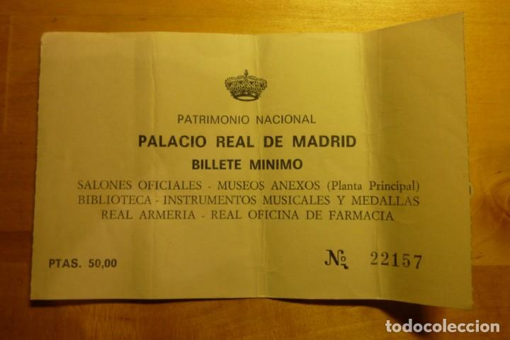 Coleccionismo: Entrada Palacio Real de Madrid Patrimonio Nacional - Reales Sitios Turismo Monumentos Arte