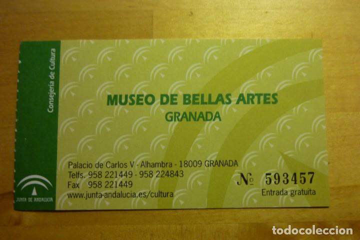 Coleccionismo: Entrada Museo de Bellas Artes de Granada - Turismo Monumentos Junta de Andaluc&iacute;a La Alhambra