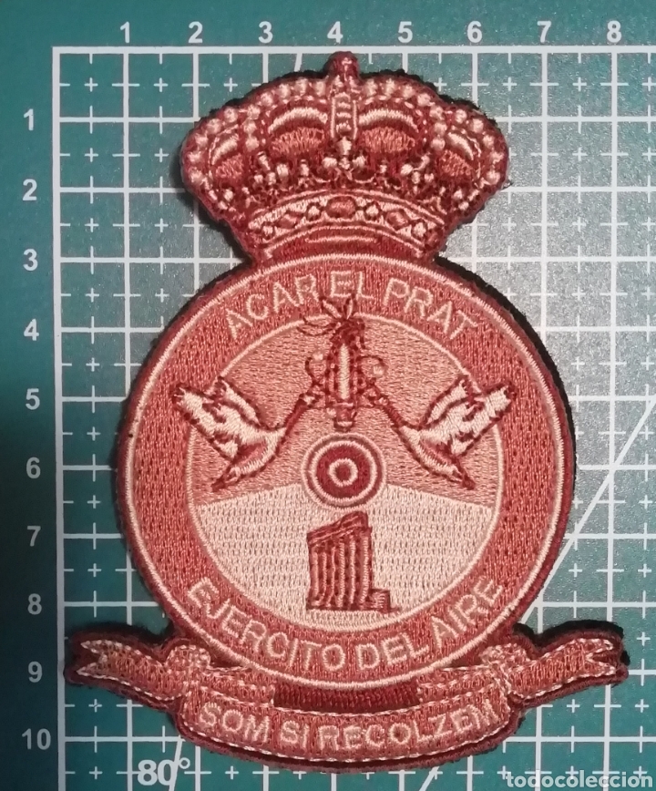 Coleccionismo: Parche bordado ACAR EL PRAT BARCELONA EJ&Eacute;RCITO DEL AIRE ESPA&Ntilde;A &aacute;rido SOM SI RECOLZEM