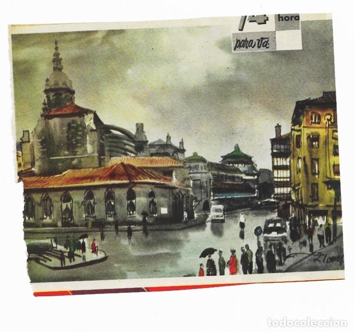 Colecionismo: PUBLICIDAD ORIGINAL DIBUJO CIUDAD (PINTOR LLOVERAS): A&Ntilde;OS 50 - DORSO RECORTE farmacia