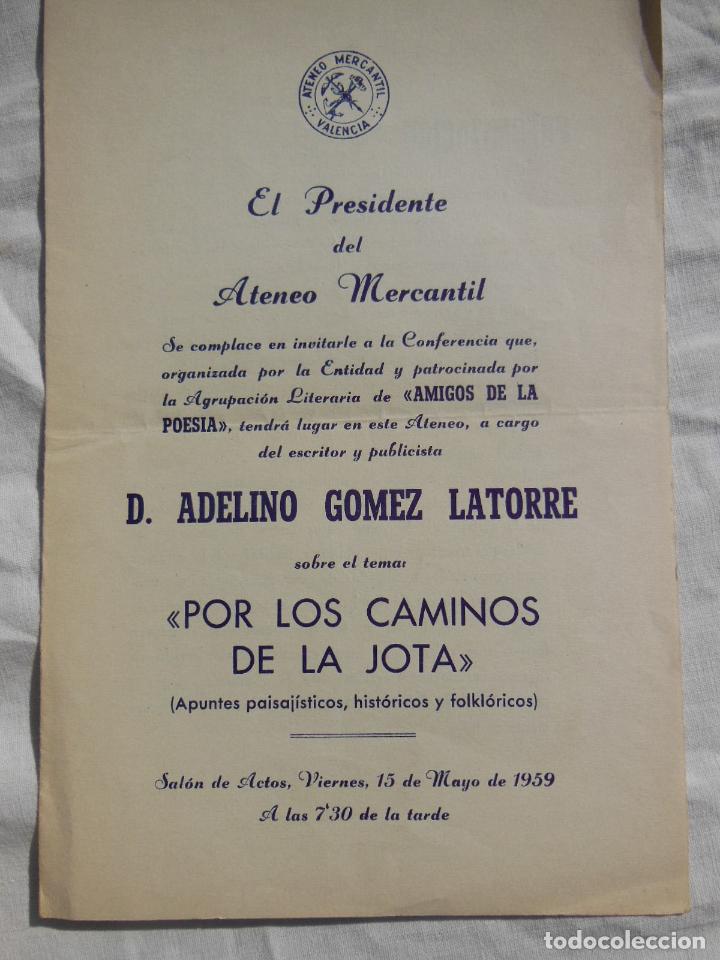 Coleccionismo: POR LOS CAMINOS DE LA JOTA. 1959. ADELINO G&Oacute;MEZ LATORRE