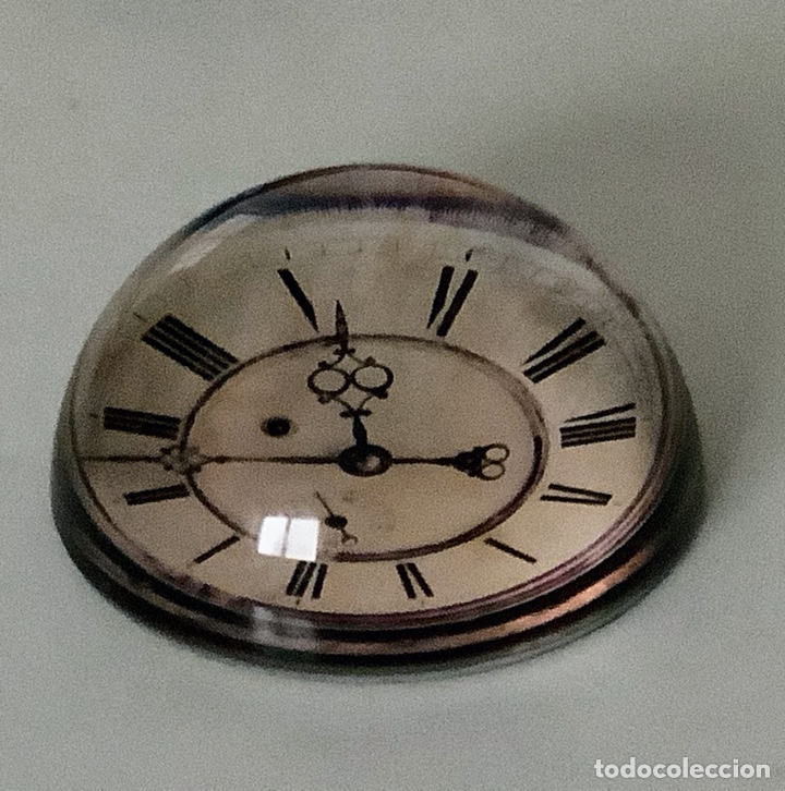 Coleccionismo: Pisapapeles con esfera de reloj - Foto 1