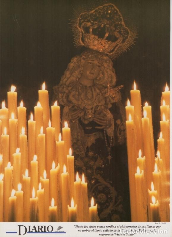Coleccionismo: LAMINA DE MALAGA. DIARIO COSTA DEL SOL. VIRGEN DE LOS DOLORES. VIERNES SANTO LAMAL-407,3