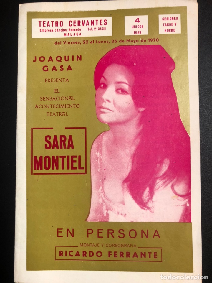 Coleccionismo: Programa teatro cervantes malaga sara Montiel en persona 1