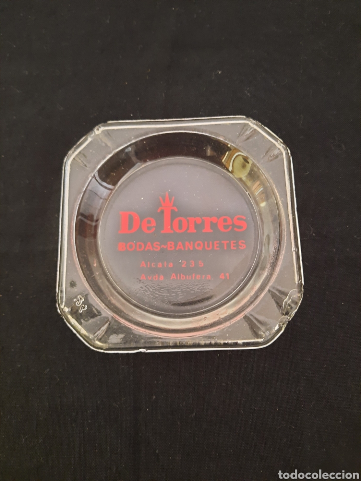 Coleccionismo: Cenicero cristal publicidad De Torres.