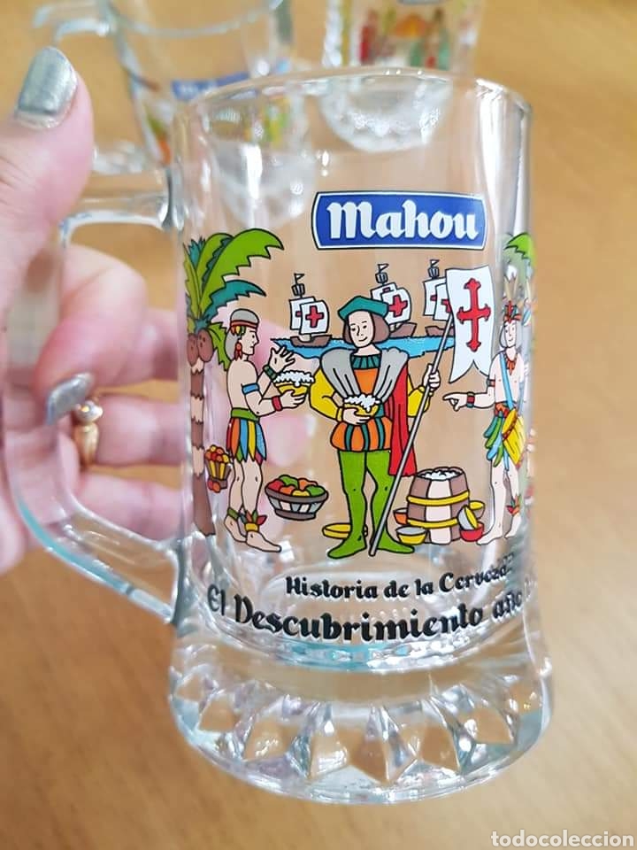 Coleccionismo: JARRA DE CERVEZA MAHOU COLECCI&Oacute;N historia de la cerveza. El descubrimiento 1492