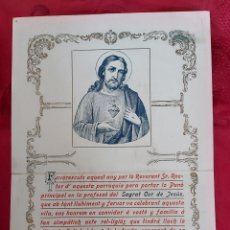 Coleccionismo: PROGRAMA 1911 SANT PERE DE RIUDEVITLLES FESTA SAGRAT COR DE JESÚS. Lote 262405285