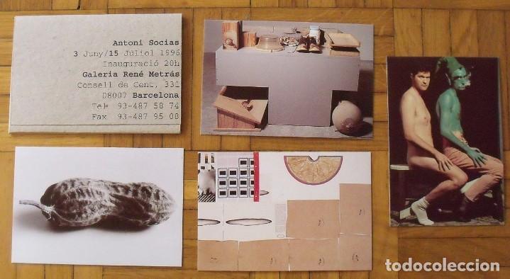 Coleccionismo: Antoni Socias. Ren&eacute; Metras. 1996. Barcelona. Exposici&oacute;n. Obsequio con 4 postales. 10,5x15 cm.