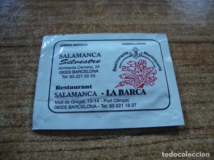 Coleccionismo: AMPLIA TU COLECCION TOALLITA RESTAURANTE SALAMANCA LA BARCA