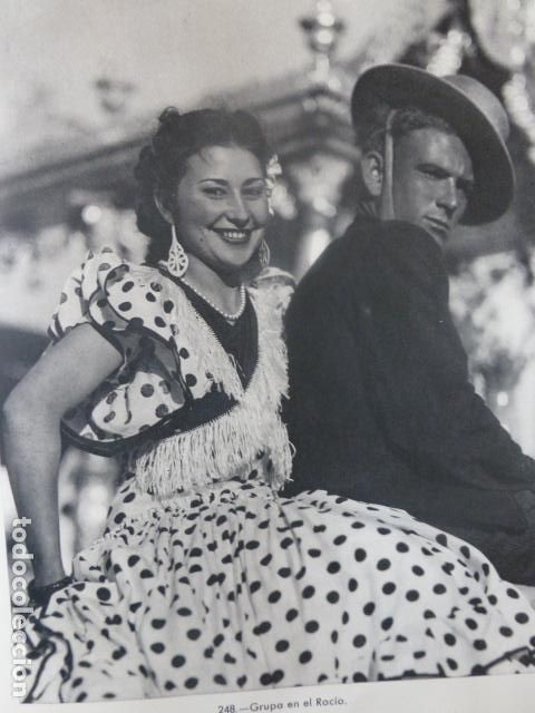 Collectionnisme: EL ROC&Iacute;O HUELVA ROMERIA ANTIGUA LAMINA HUECOGRABADO A&Ntilde;OS 50