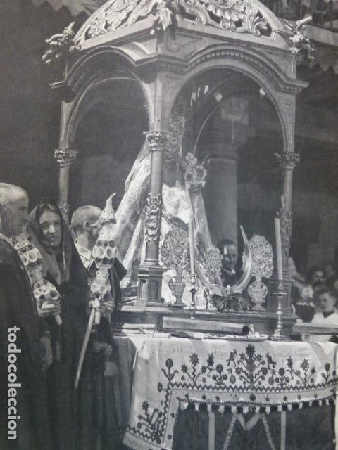 Colecionismo: LA ALBERCA SALAMANCA VIRGEN DE AGOSTO ANTIGUA LAMINA HUECOGRABADO A&Ntilde;OS 50