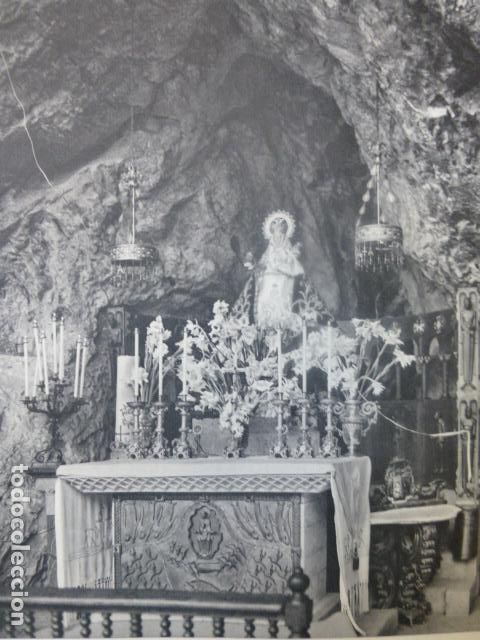 Colecionismo: COVADONGA ASTURIAS GRUTA DE LA VIRGEN ANTIGUA LAMINA HUECOGRABADO A&Ntilde;OS 50