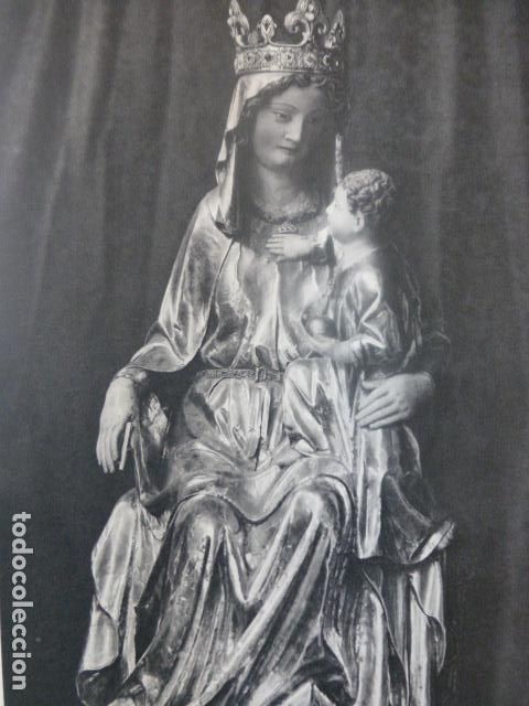 Colecionismo: VIRGEN DE RONCESVALLES ANTIGUA LAMINA HUECOGRABADO A&Ntilde;OS 50