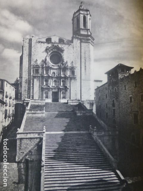 Colecionismo: GERONA CATEDRAL ANTIGUA LAMINA HUECOGRABADO A&Ntilde;OS 50