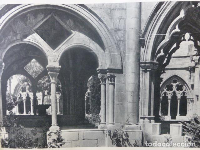 Colecionismo: POBLET TARRAGONA CLAUSTRO ANTIGUA LAMINA HUECOGRABADO A&Ntilde;OS 50