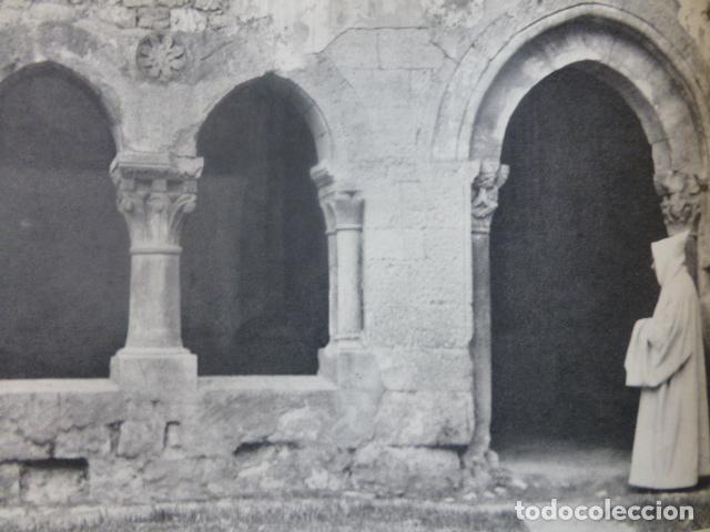 Coleccionismo: SAN PEDRO DE CARDE&Ntilde;A BURGOS CLAUSTRO CLAUSTRO ANTIGUA LAMINA HUECOGRABADO A&Ntilde;OS 50