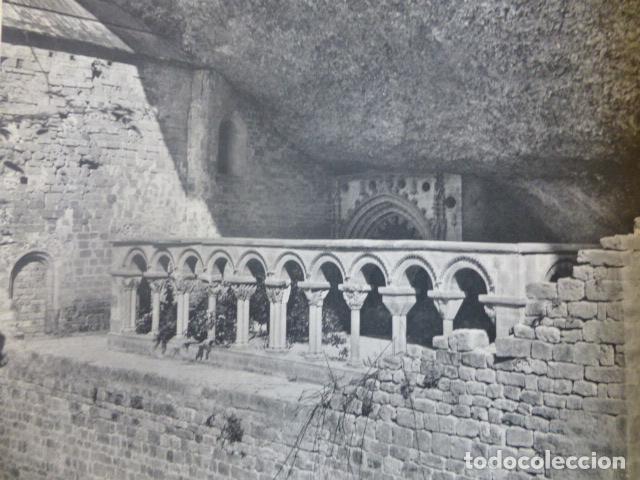 Coleccionismo: SAN JUAN DE LA PE&Ntilde;A HUESCA ANTIGUA LAMINA HUECOGRABADO A&Ntilde;OS 50