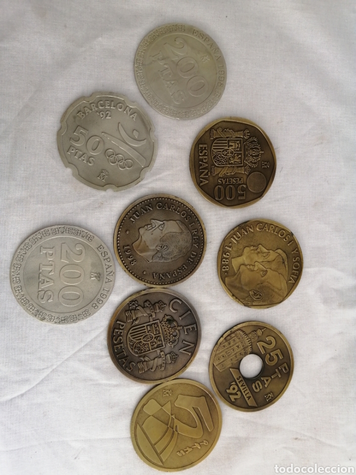 Coleccionismo: Lote monedas posa vasos - Foto 2