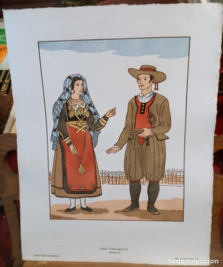 Coleccionismo: TRAJE REGIONAL - MARAGATOS - COLOREADO A MANO POCHOIR - D'IVORI - 1936 - PAPEL DE HILO - 35,5x28cm -