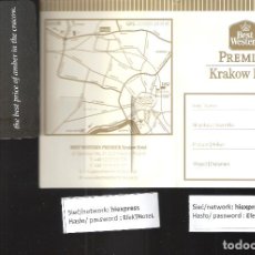 Coleccionismo: PREMIER KRAKOW HOTEL. CARPETILLA RECEPCIÓN.11X8 CM