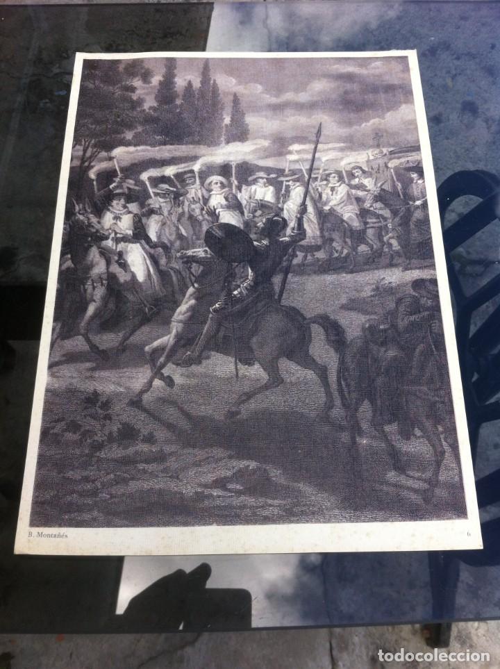 Collectionnisme: L&Aacute;MINA EN CARTULINA. DON QUIJOTE. 30 X 21cm. B. MONTA&Ntilde;&Eacute;S