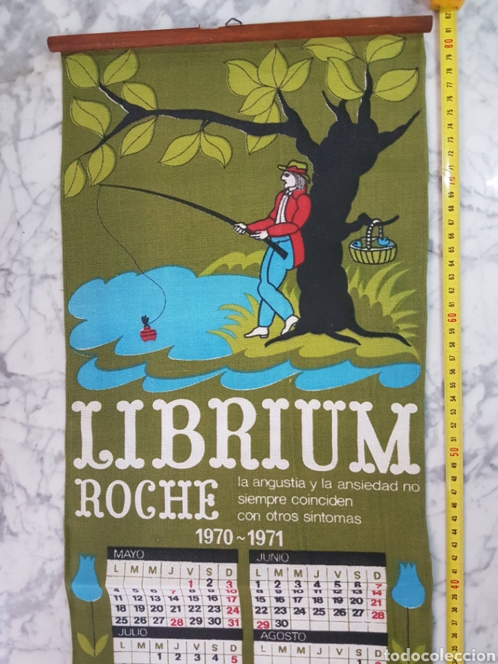Coleccionismo: Antiguo calendario pared Roche Librium 1970 - Foto 2