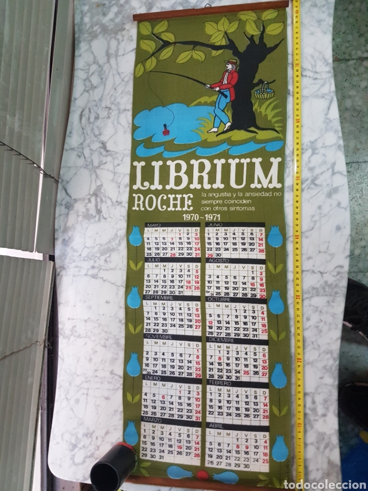 Coleccionismo: Antiguo calendario pared Roche Librium 1970 - Foto 1