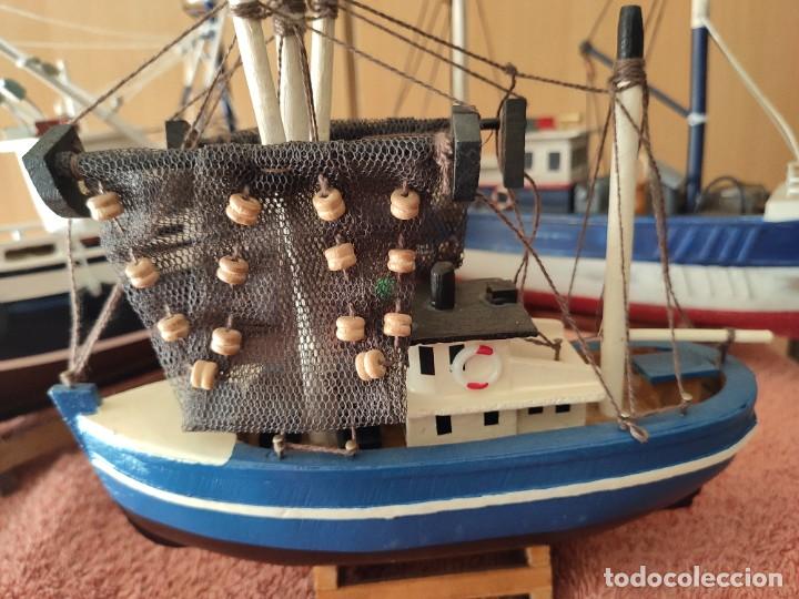 Coleccionismo: 3 maquetas artesanales, pesqueros - Foto 2