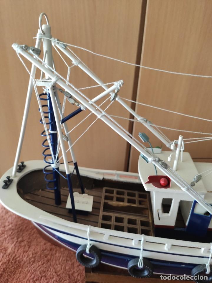Coleccionismo: 3 maquetas artesanales, pesqueros - Foto 4