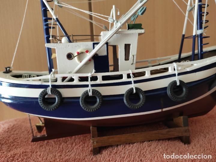 Coleccionismo: 3 maquetas artesanales, pesqueros - Foto 7