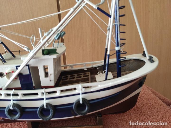 Coleccionismo: 3 maquetas artesanales, pesqueros - Foto 8