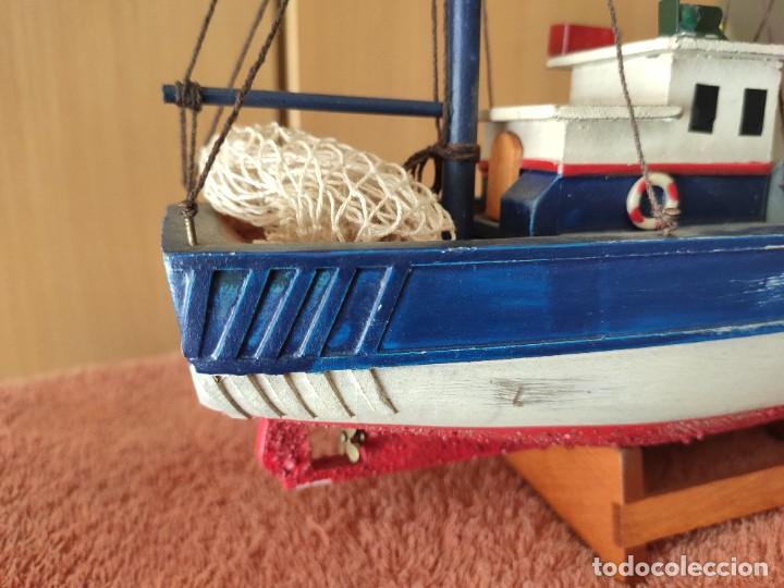 Coleccionismo: 3 maquetas artesanales, pesqueros - Foto 14