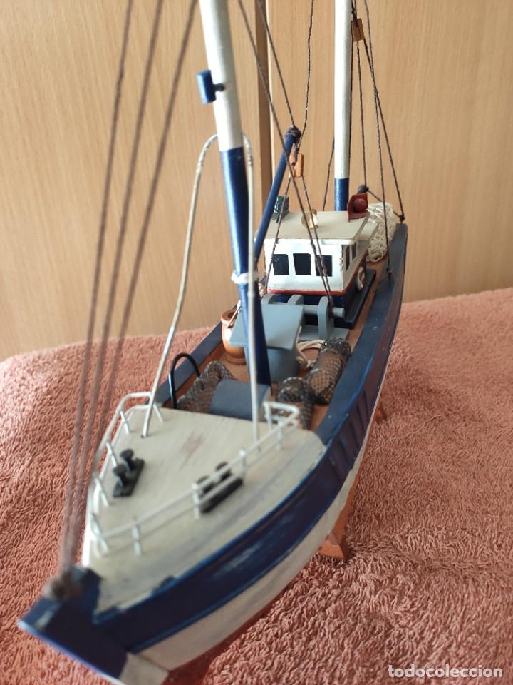 Coleccionismo: 3 maquetas artesanales, pesqueros - Foto 16