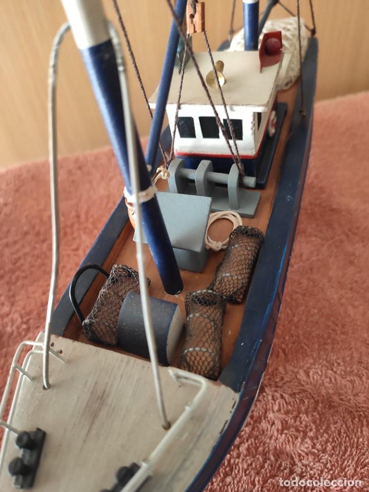 Coleccionismo: 3 maquetas artesanales, pesqueros - Foto 17