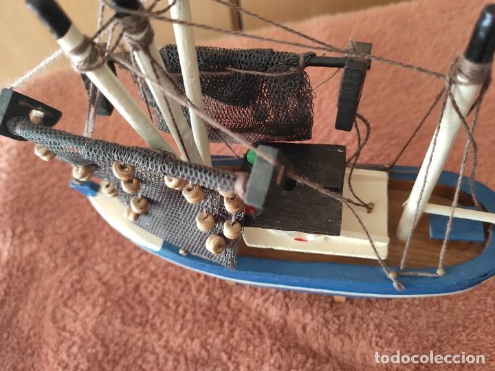 Coleccionismo: 3 maquetas artesanales, pesqueros - Foto 20