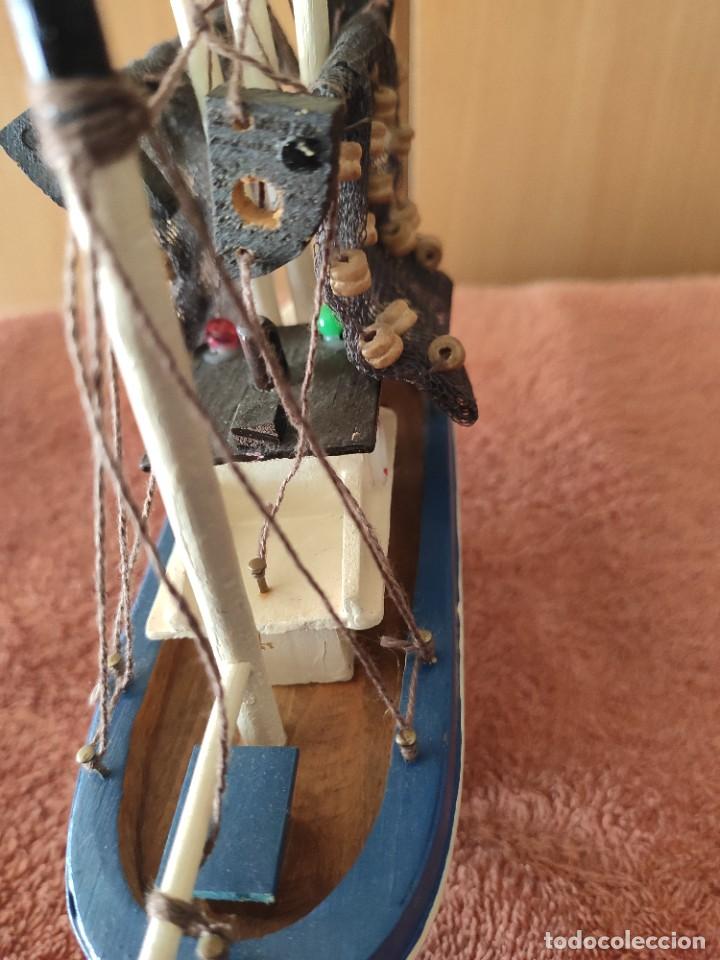 Coleccionismo: 3 maquetas artesanales, pesqueros - Foto 21