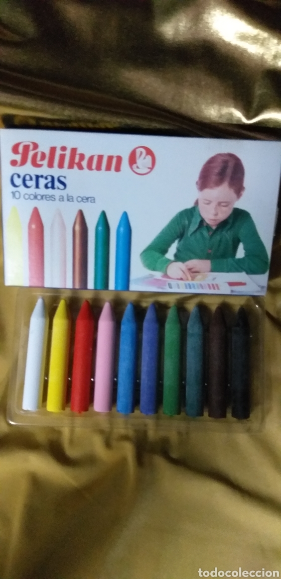 Coleccionismo: CAJA 10 CERAS PELIKAN A&Ntilde;OS 70