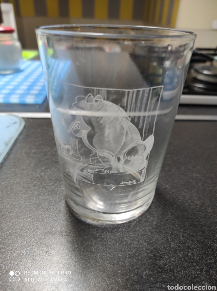 Coleccionismo: Vaso grabado firma Mingote - Foto 3